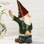 Tree Peeing Resin Garden Gnome