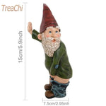 Tree Peeing Resin Garden Gnome