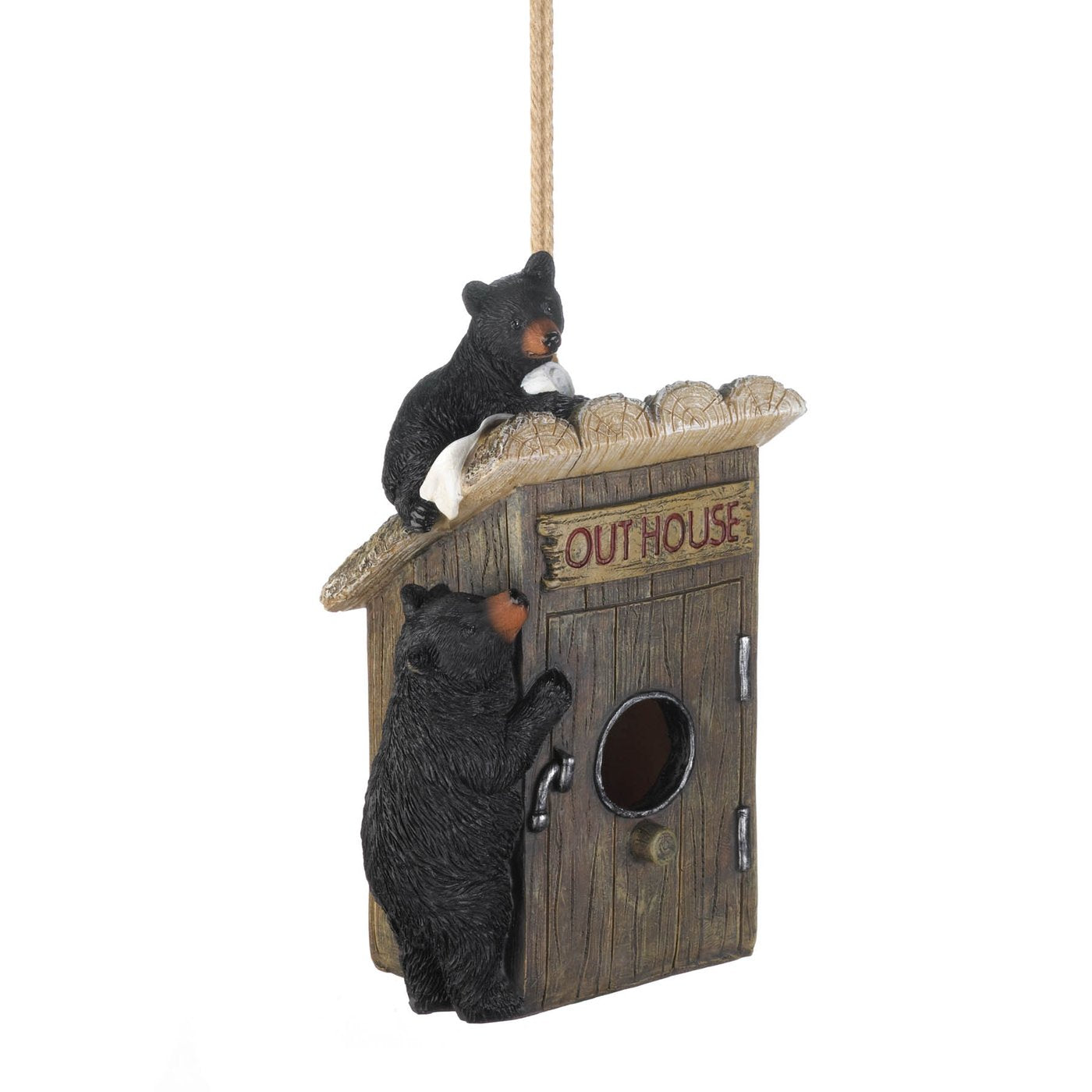 Black Bear Out house Birdhouse