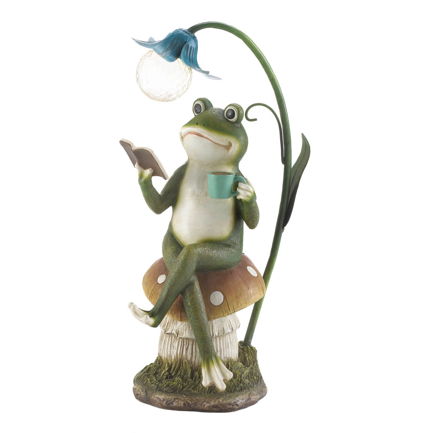 Frog On A Mushroom Solar Light