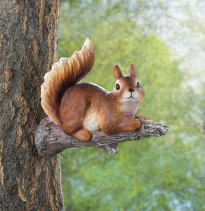 Lounging Squirrel Tree Decor