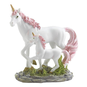Mom And Baby Unicorn Statues