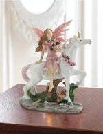 Pink Fairy with Unicorn Statue