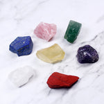 1 set crystal stone seven chakras Black cloth bag