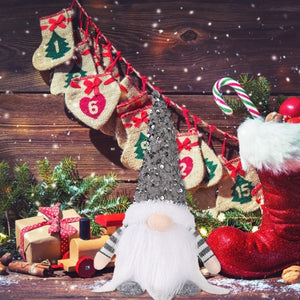 Gnome Lamp Luminous Christmas Mini Doll Tree Plush Hanging Pendant Decoration For Home Party Hanging Ornaments Xmas New Year