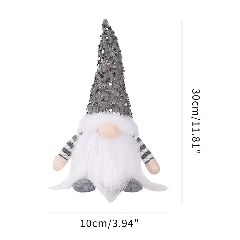 Gnome Lamp Luminous Christmas Mini Doll Tree Plush Hanging Pendant Decoration For Home Party Hanging Ornaments Xmas New Year