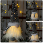 Gnome Lamp Luminous Christmas Mini Doll Tree Plush Hanging Pendant Decoration For Home Party Hanging Ornaments Xmas New Year