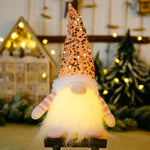 Gnome Lamp Luminous Christmas Mini Doll Tree Plush Hanging Pendant Decoration For Home Party Hanging Ornaments Xmas New Year
