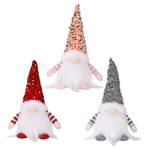 Gnome Lamp Luminous Christmas Mini Doll Tree Plush Hanging Pendant Decoration For Home Party Hanging Ornaments Xmas New Year