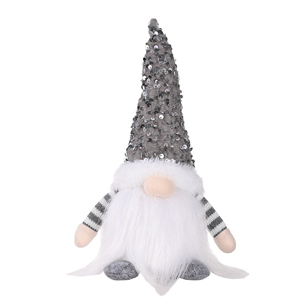 Gnome Lamp Luminous Christmas Mini Doll Tree Plush Hanging Pendant Decoration For Home Party Hanging Ornaments Xmas New Year